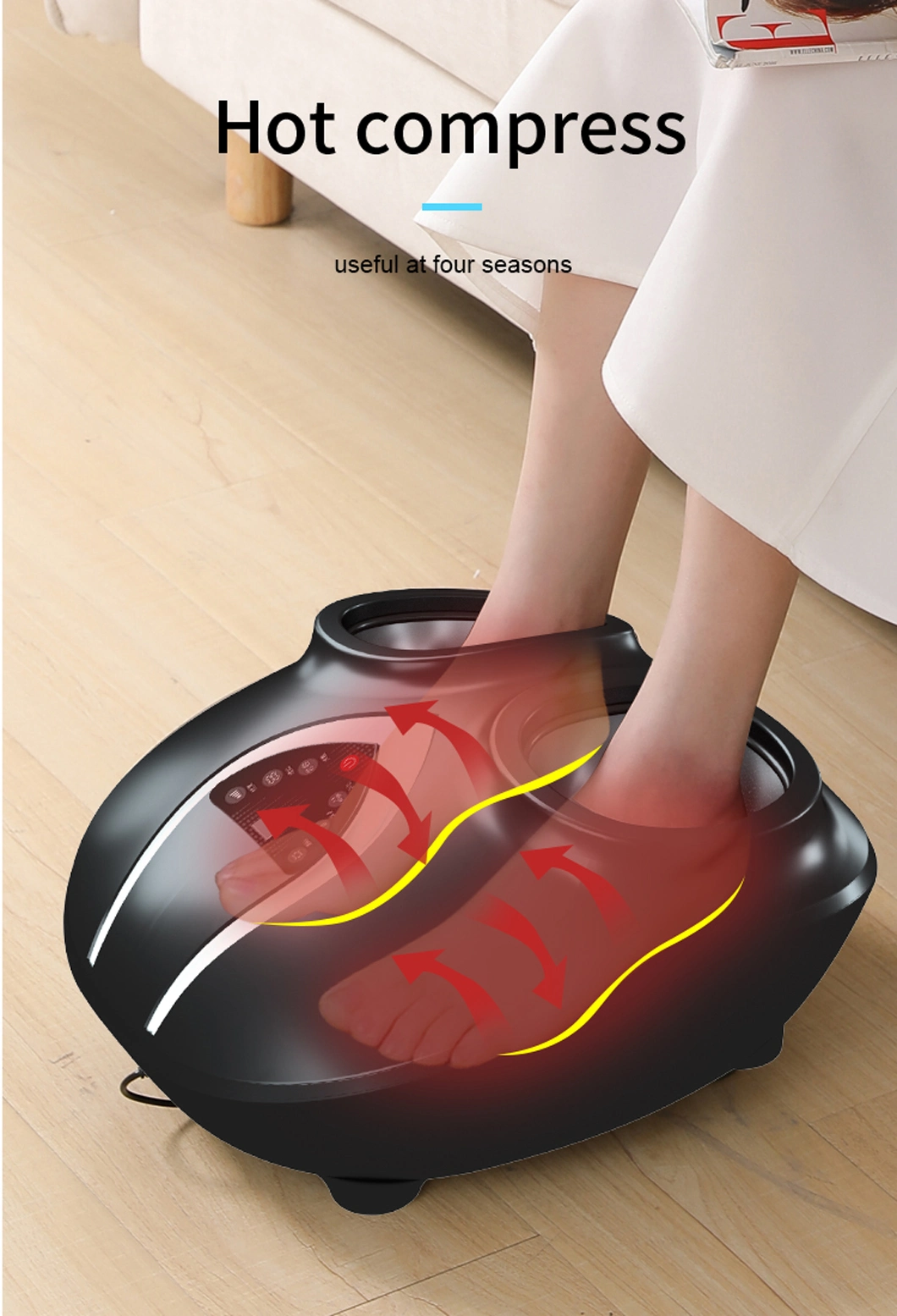 Commercial Rolling 4D Full Coverage Electronic Foot SPA Massager Pain Relief Adjustable Intensity Foot Massage Device