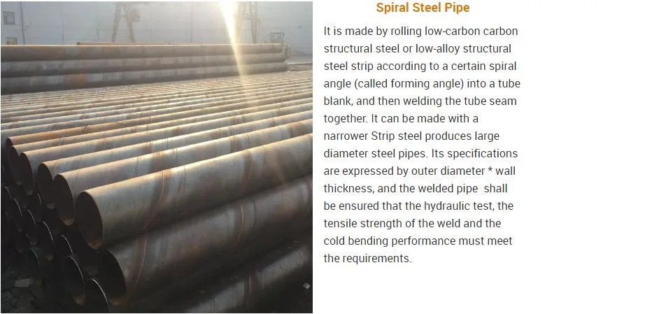 JIS G3125 SPA-H Low Price Large Diameter SSAW Carbon Spiral Welded Corten Steel Tube Pipe