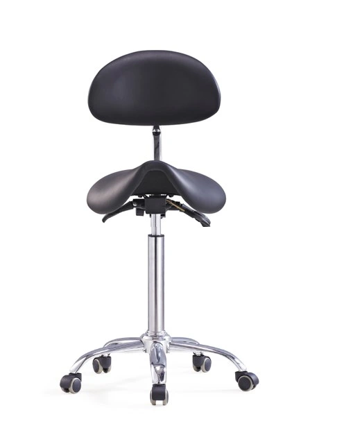 Ergonomic Saddle Stool Swivel Rolling Saddle Chair Hydraulic Adjustable Stool with Casters for Salon, SPA, Massage, Tattoo, Medical, Dental Hygienist