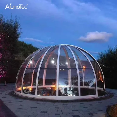 Outdoor Transparent Roof SPA Cover Canopy Modern Sliding Polycarbonate Dome Enclosure