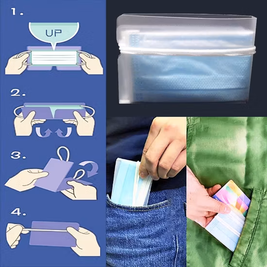 Eco-Friendly Disposable Face Masked Case Portable Plastic Masked Cover Holder Storage Clip