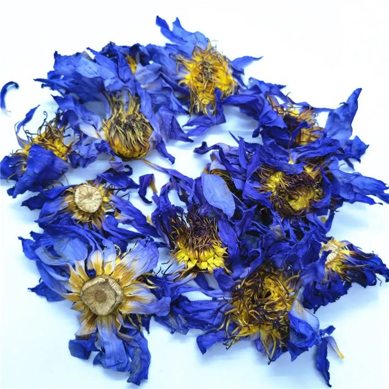 Top Quality Factory Supply Chinese Flavor Tea LAN Lian Hua Dried Blue Lotus Flower Blue Lotus Bulk 50g/Bag
