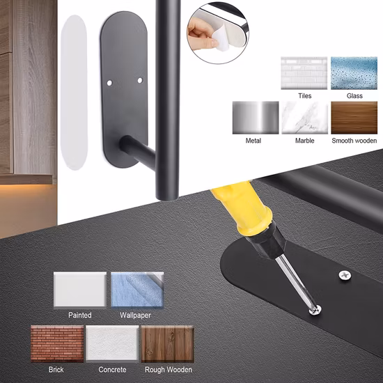 Stainless Steel Bathroom/Hardware/Bath/Accessories Self Adhesive Towel Bar