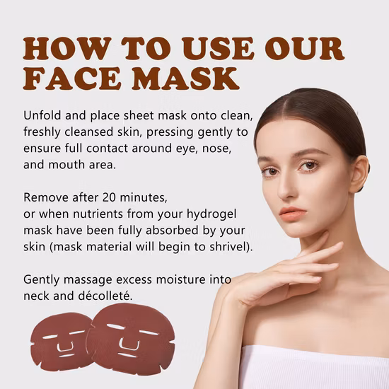 New Custom Logo Brand Home SPA Skin Care Whitening Moisturizing Natural Cheery Cocoa Extract Almond Oil Elastic Oil Control Facial Sheet Mask Deep Cleansing Mas