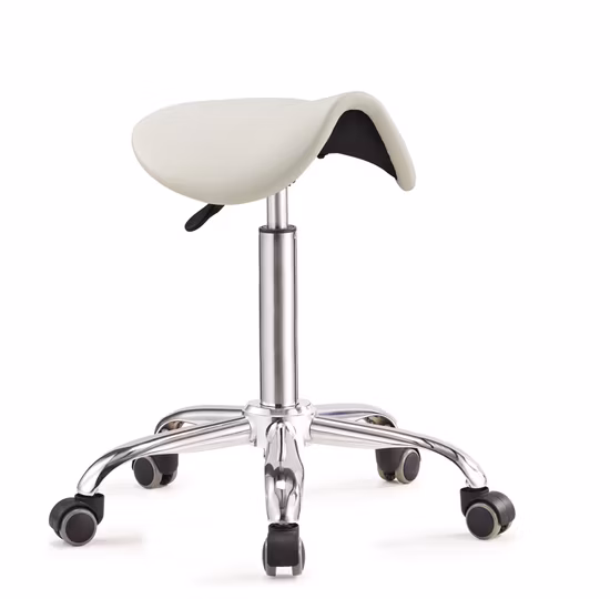 Ergonomic Saddle Stool Swivel Rolling Saddle Chair Hydraulic Adjustable Stool with Casters for Salon, SPA, Massage, Tattoo, Medical, Dental Hygienist